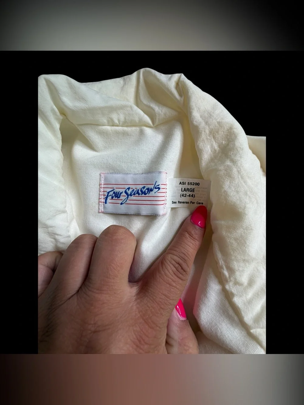 Vintage 80s T&M Motorsports Windbreaker Jacket White Size Large Four Seasons